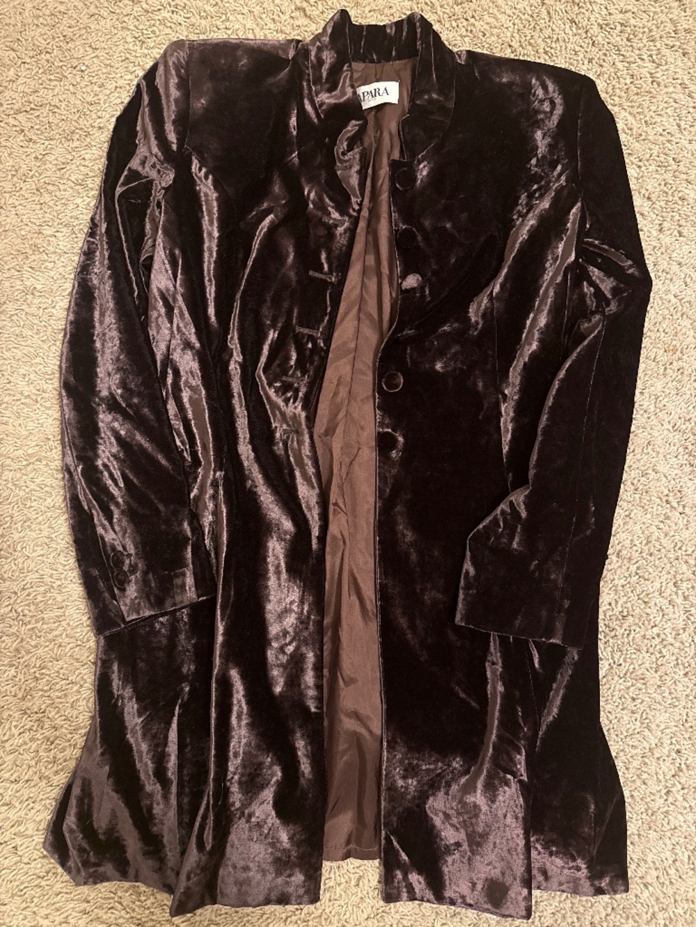 APARA crushed velvet coat